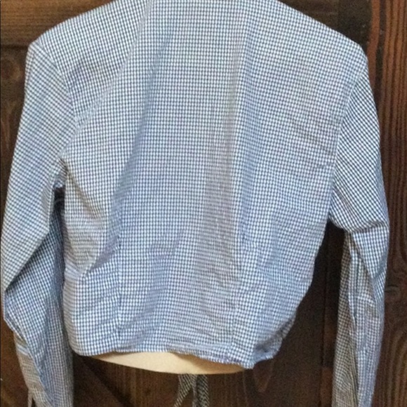 FINAL PRICE Express crop cowboy style tie front button down - Picture 3 of 7